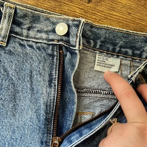 Vintage Jordache Cotton High Rise Lighter Wash Denim Skirt - Picture 8 of 10